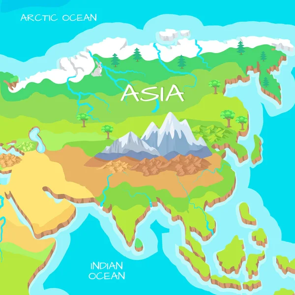 Carte de la Terre centrée sur l'Asie